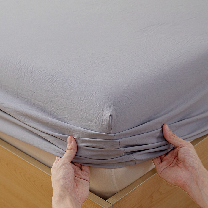 91家纺网 家纺一手货源 找家纺 宇淳国际 2026新款加厚仿棉纯色单床笠 红灰