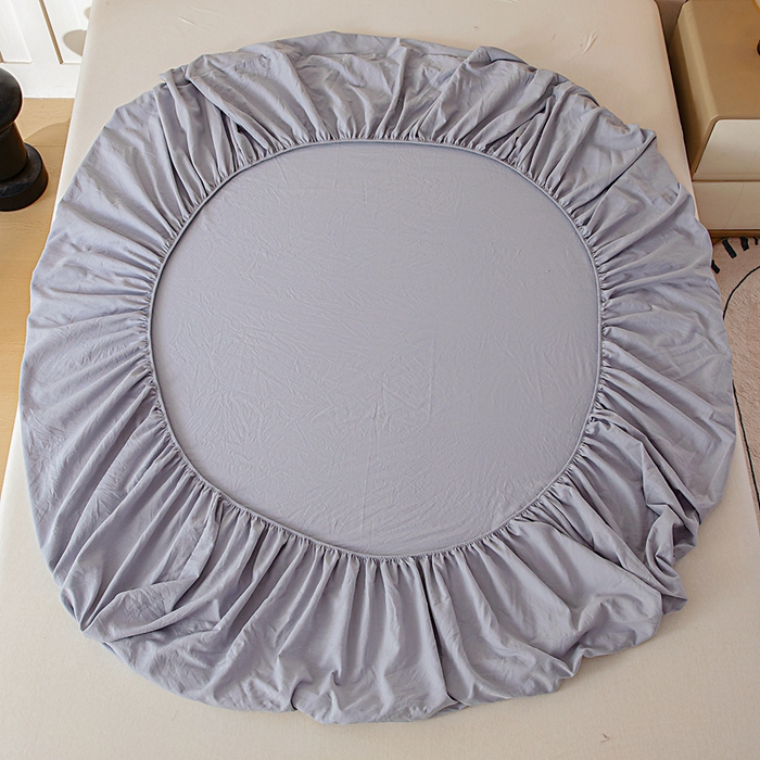 91家纺网 家纺一手货源 找家纺 宇淳国际 2026新款加厚仿棉纯色单床笠 红灰