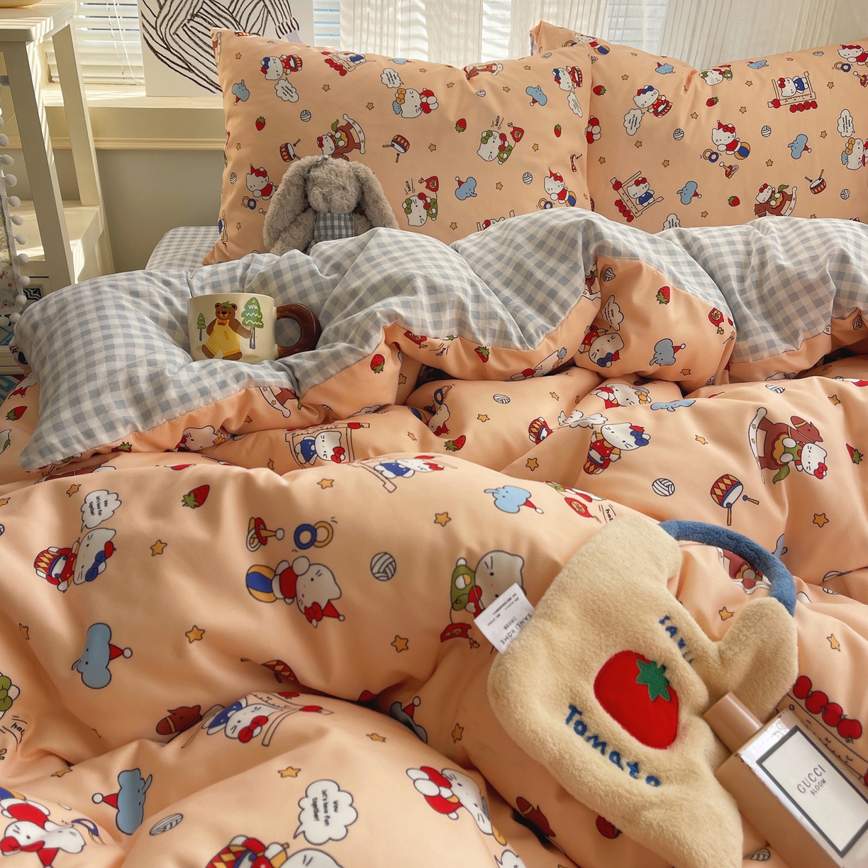 91家纺网 家纺一手货源 找家纺 繁花家居 2026简单款水洗棉四件套学生床三件套 幻想乐园