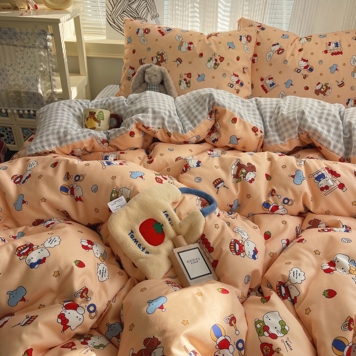 91家纺网 家纺一手货源 找家纺 繁花家居 2026简单款水洗棉四件套学生床三件套 幻想乐园