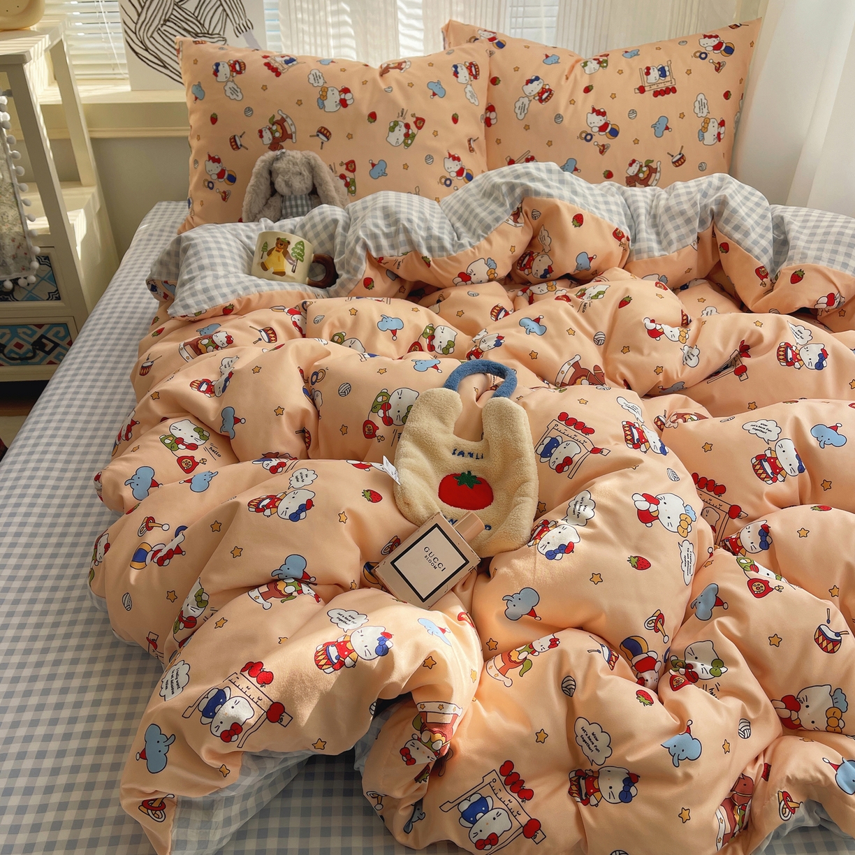 91家纺网 家纺一手货源 找家纺 繁花家居 2026简单款水洗棉四件套学生床三件套 幻想乐园