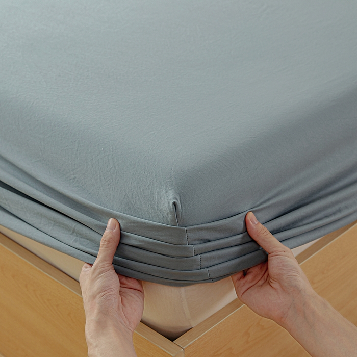 91家纺网 家纺一手货源 找家纺 宇淳国际 2026新款加厚仿棉纯色单床笠 深湖绿