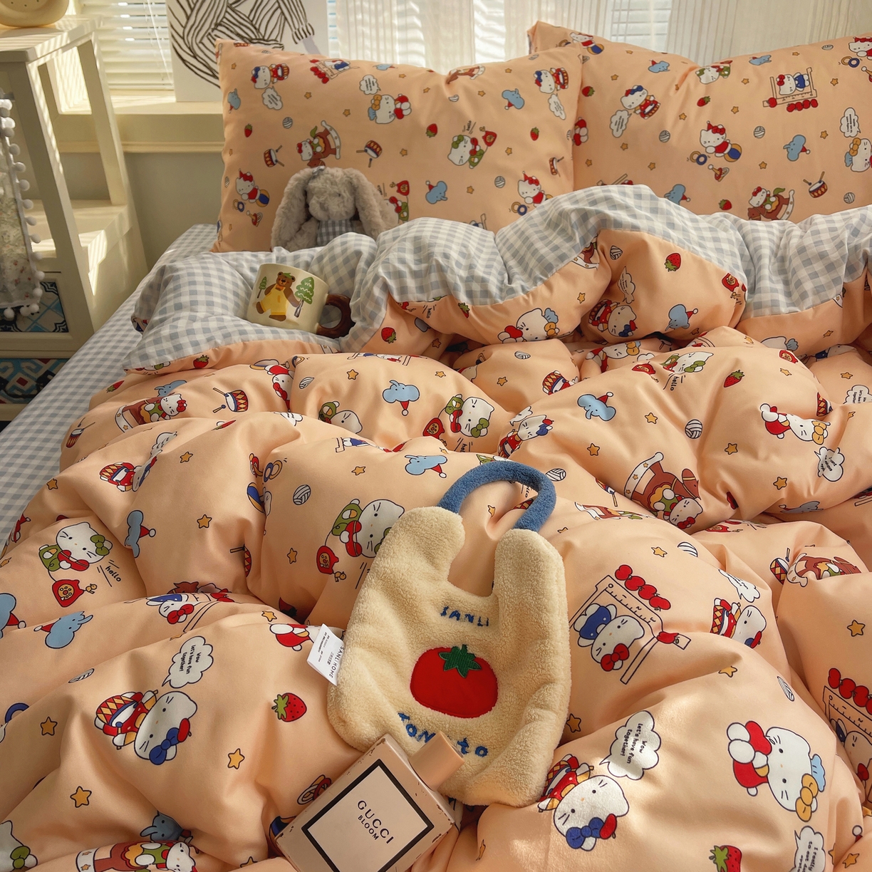 91家纺网 家纺一手货源 找家纺 繁花家居 2026简单款水洗棉四件套学生床三件套 幻想乐园