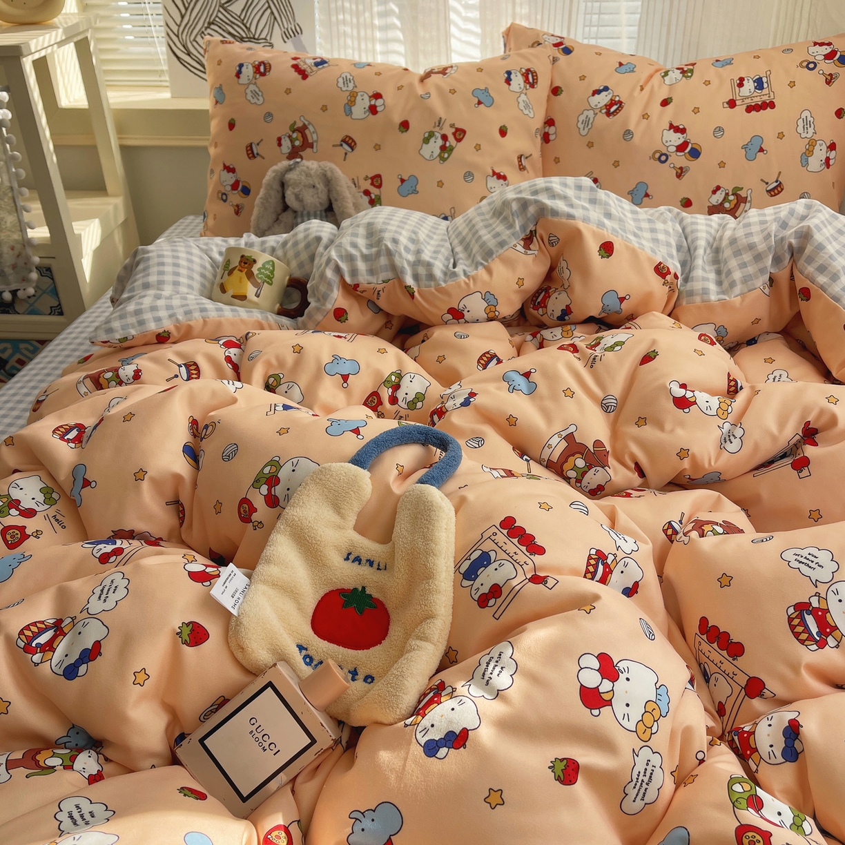 91家纺网 家纺一手货源 找家纺 繁花家居 2026简单款水洗棉四件套学生床三件套 幻想乐园