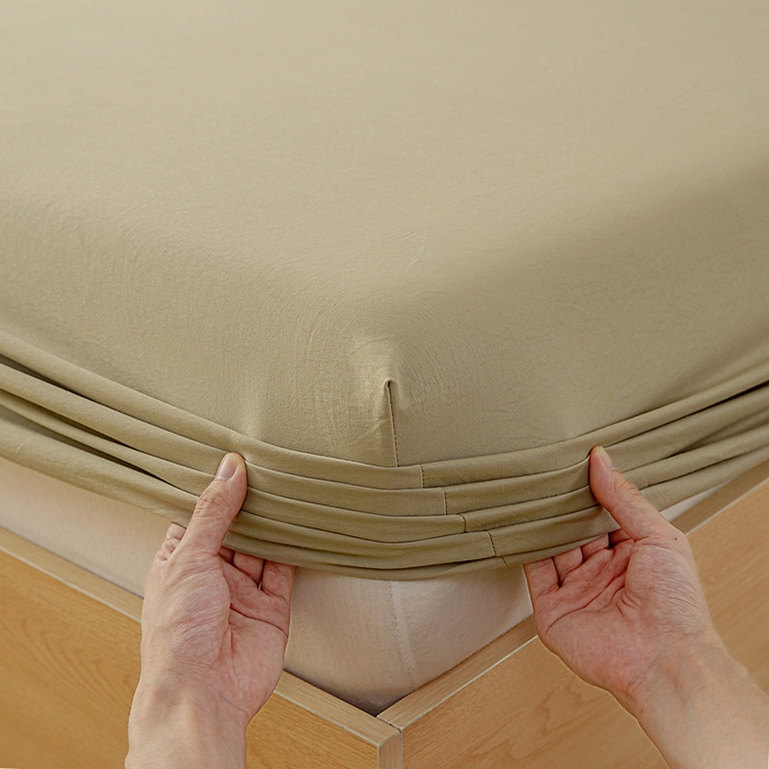 91家纺网 家纺一手货源 找家纺 宇淳国际 2026新款加厚仿棉纯色单床笠 驼色