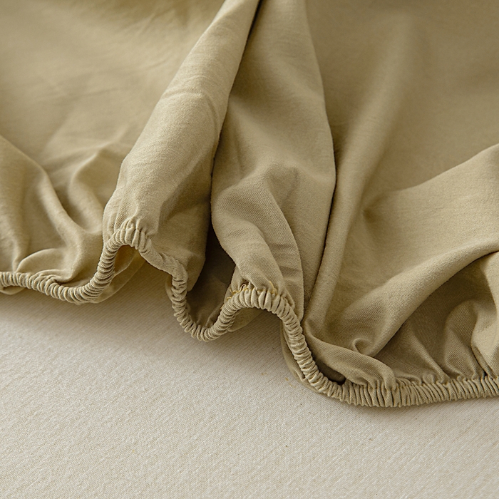 91家纺网 家纺一手货源 找家纺 宇淳国际 2026新款加厚仿棉纯色单床笠 驼色