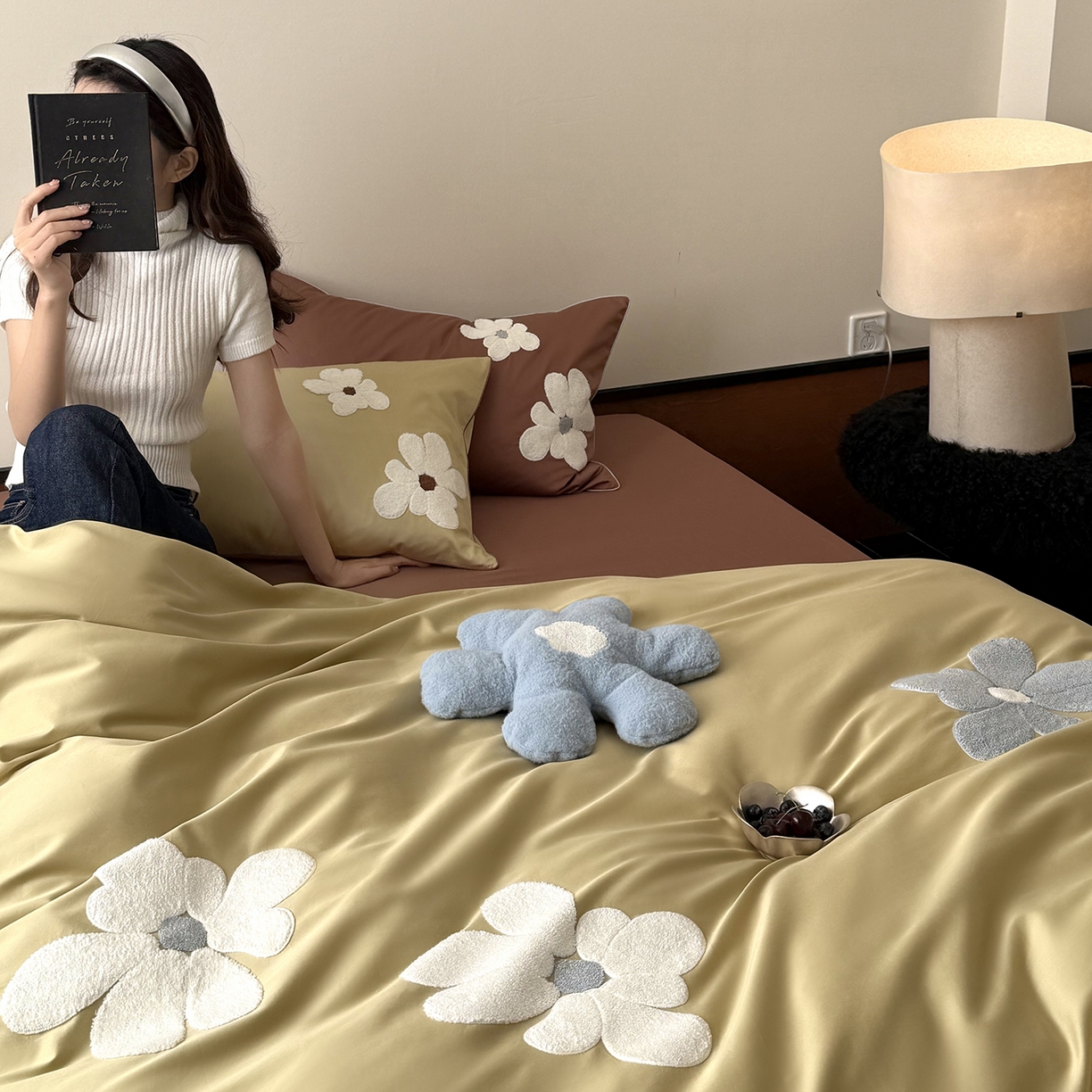 91家纺网 家纺一手货源 找家纺 （总）鹿班家居 2026春季新品100S长绒棉毛巾绣系列四件套-克莱茵梦境（标准会员-20元）