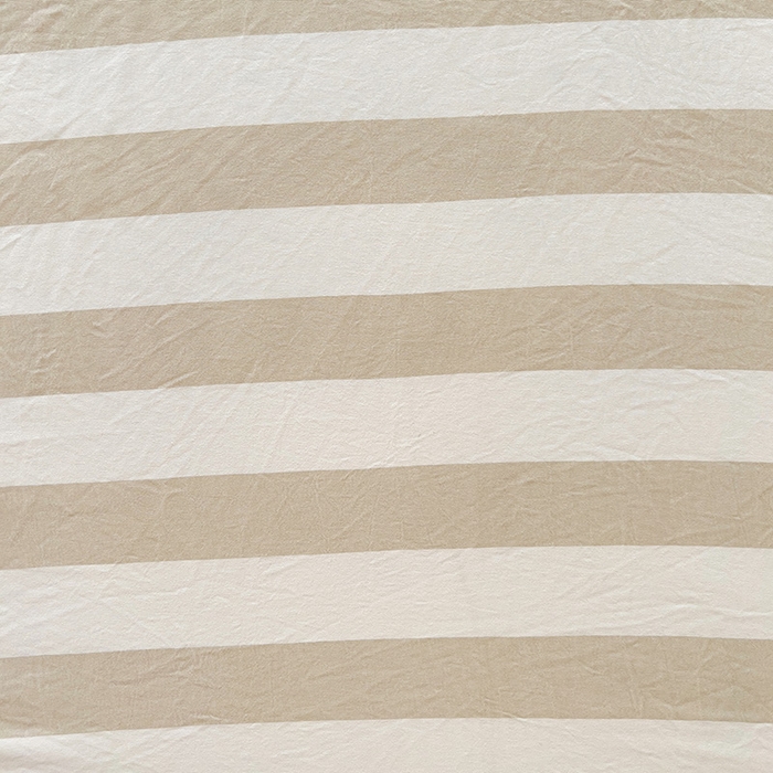 91家纺网 家纺一手货源 找家纺 爱彼家纺 2026春夏新款中条床单水洗棉亲肤柔软床单三件套-条纹系列一 奶咖中条