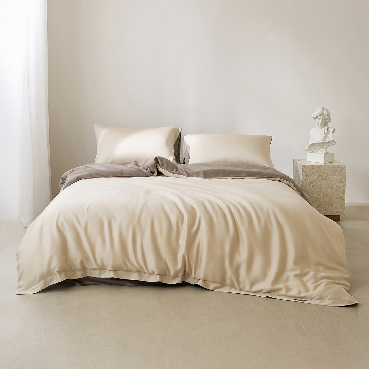 91家纺网 家纺一手货源 找家纺 EH家居 2026新款天丝仲夏夜之梦系列四件套 仲夏-浅香槟色