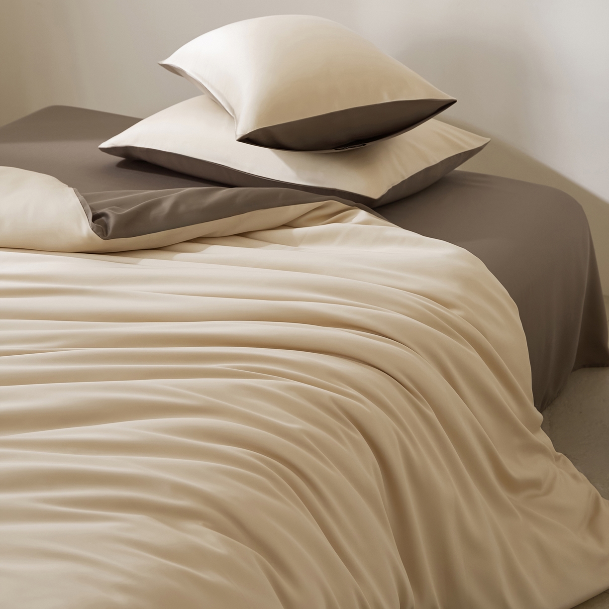 91家纺网 家纺一手货源 找家纺 EH家居 2026新款天丝仲夏夜之梦系列四件套 仲夏-浅香槟色