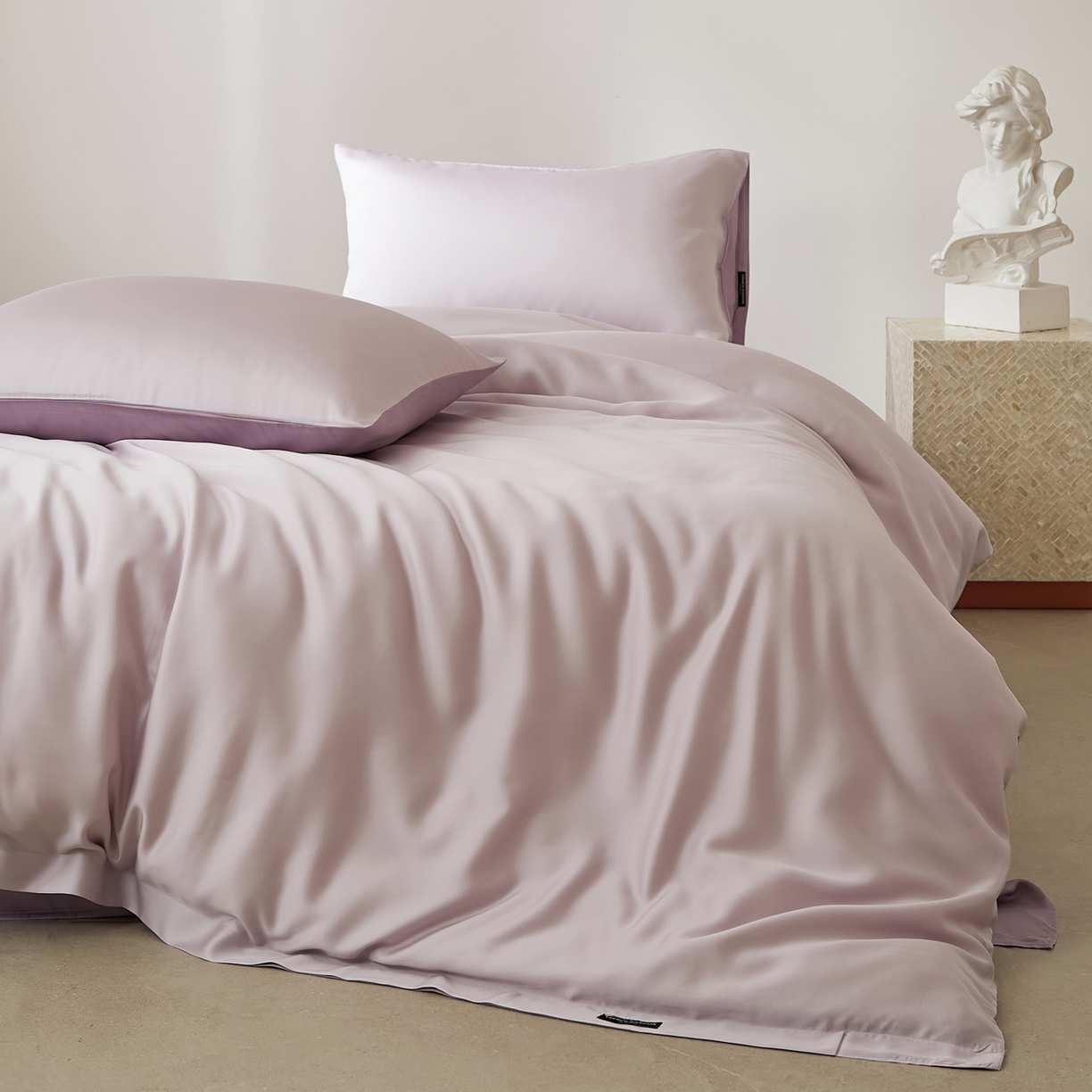 91家纺网 家纺一手货源 找家纺 EH家居 2026新款天丝仲夏夜之梦系列四件套 仲夏-浅樱粉紫