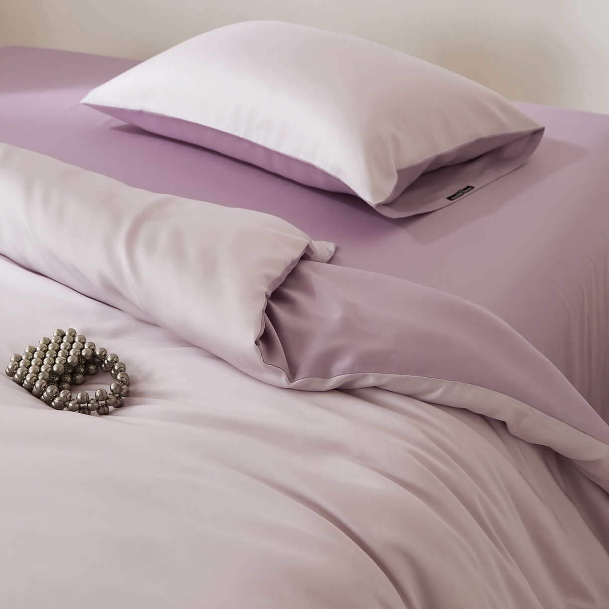 91家纺网 家纺一手货源 找家纺 EH家居 2026新款天丝仲夏夜之梦系列四件套 仲夏-浅樱粉紫