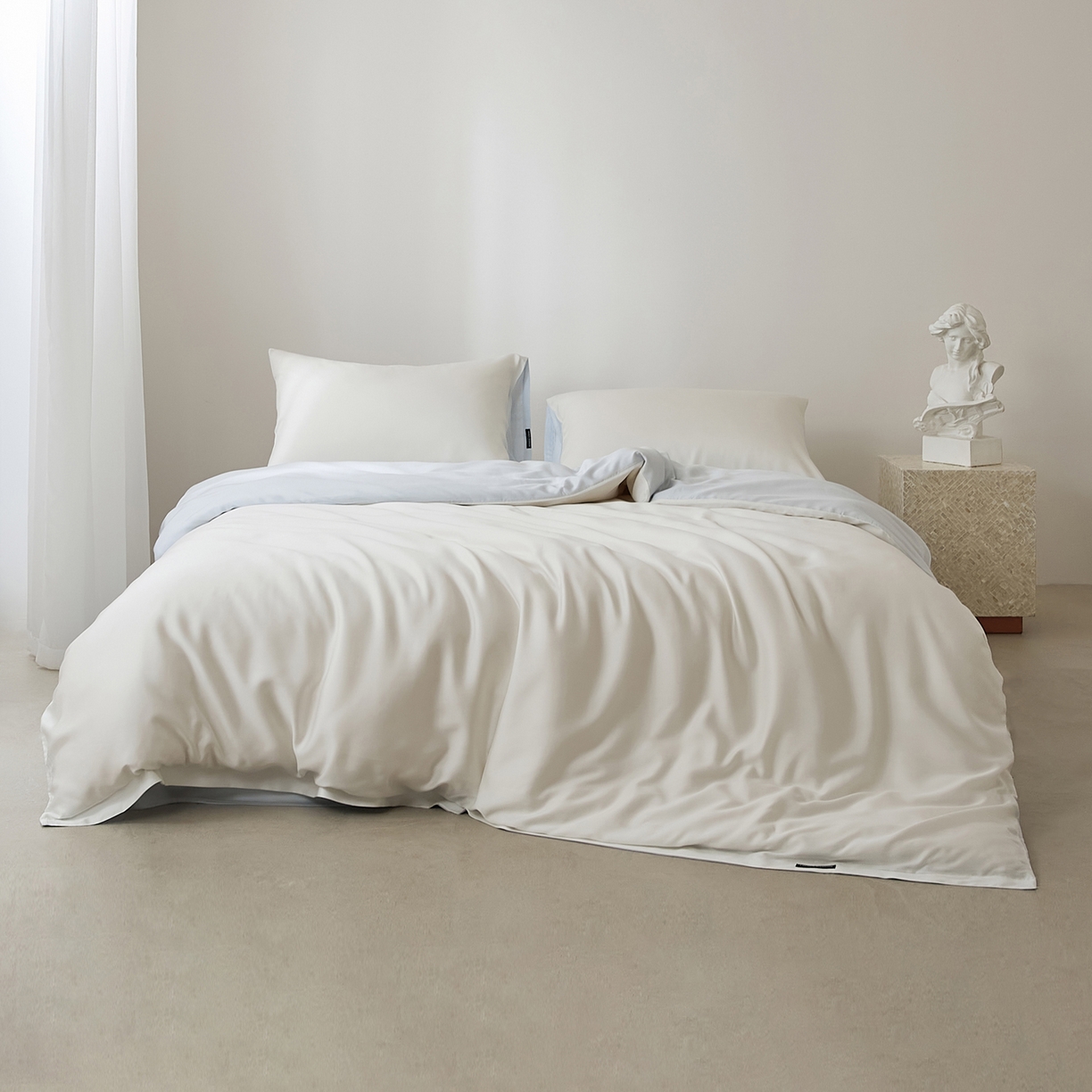 91家纺网 家纺一手货源 找家纺 EH家居 2026新款天丝仲夏夜之梦系列四件套 仲夏-浅云白