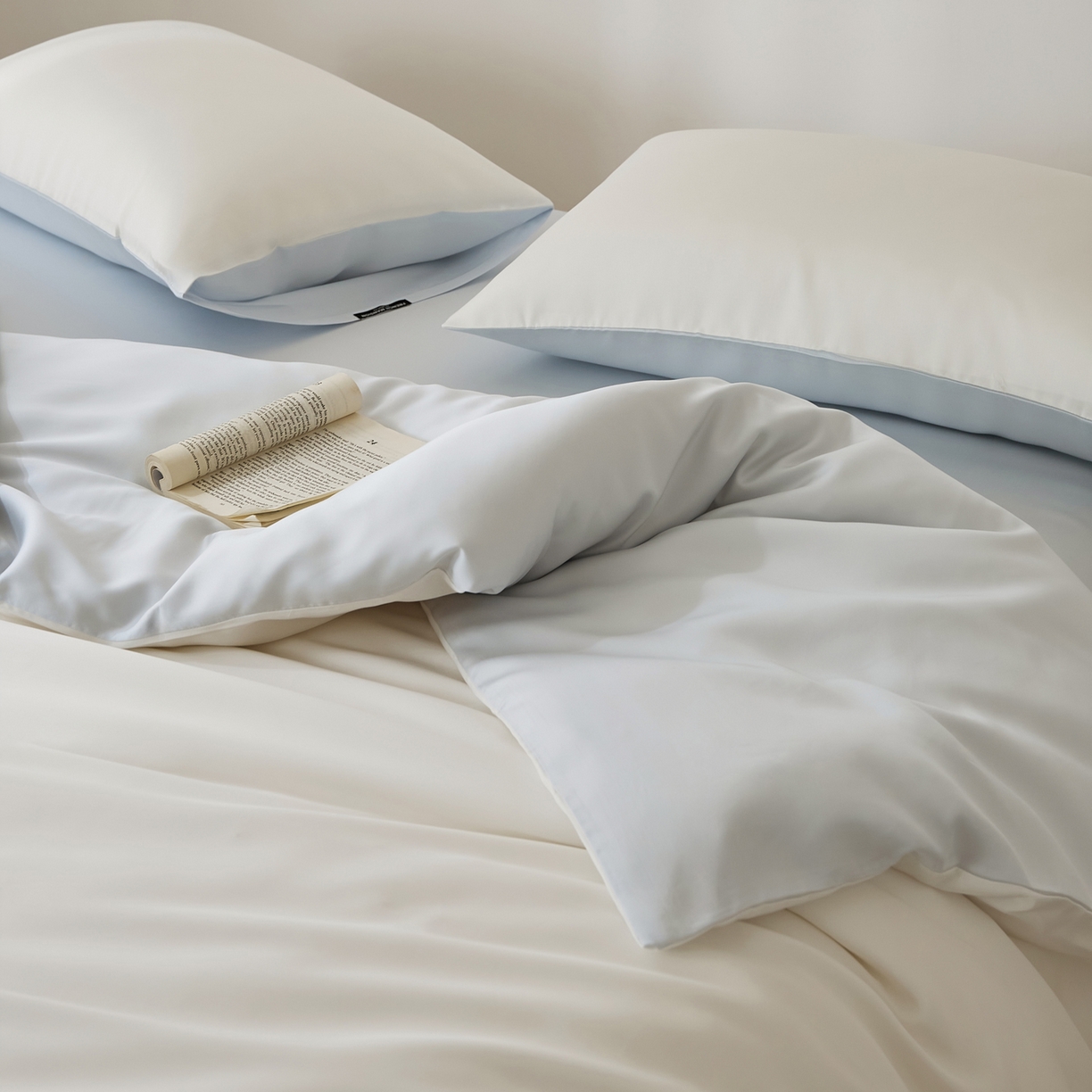 91家纺网 家纺一手货源 找家纺 EH家居 2026新款天丝仲夏夜之梦系列四件套 仲夏-浅云白