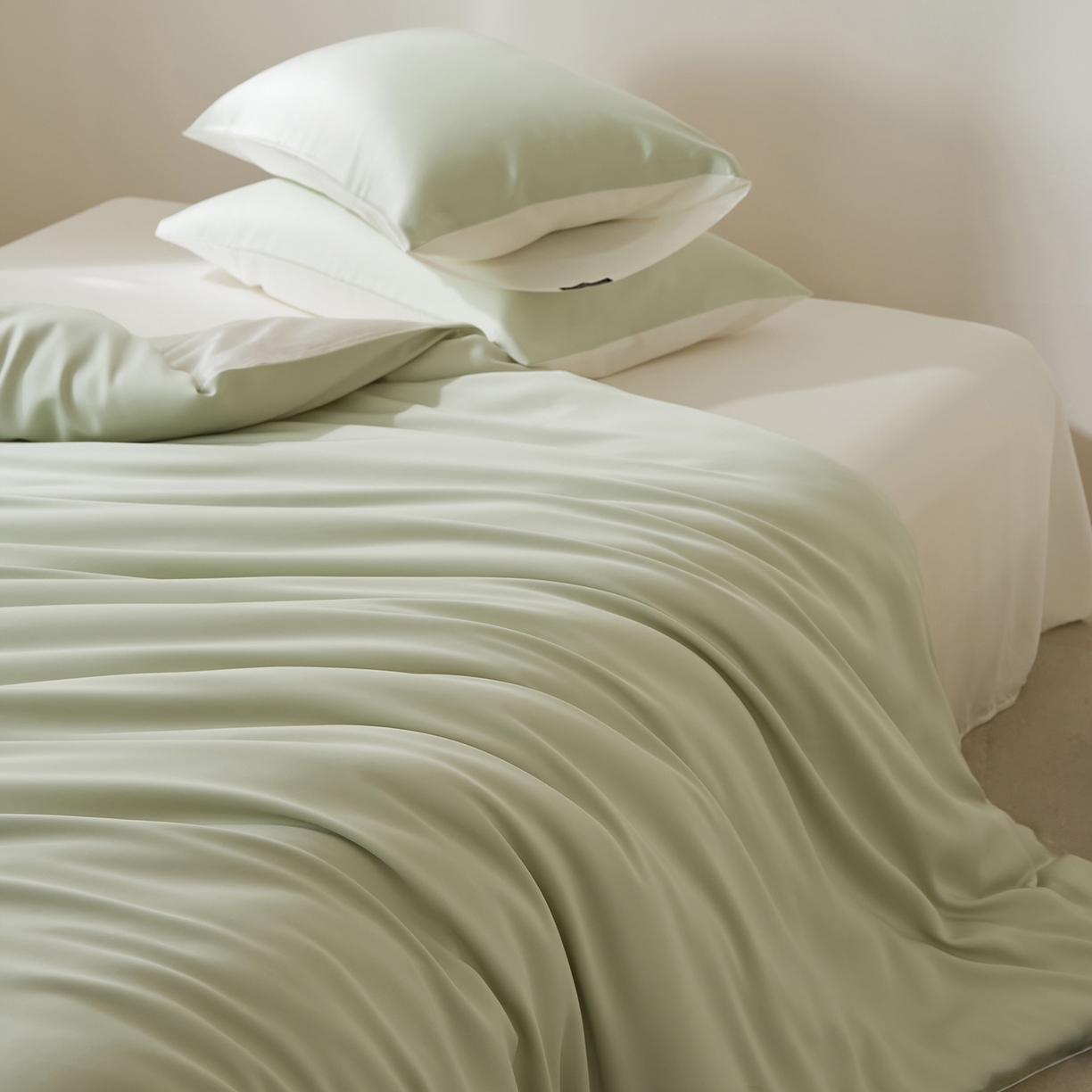 91家纺网 家纺一手货源 找家纺 EH家居 2026新款天丝仲夏夜之梦系列四件套 仲夏-星河青