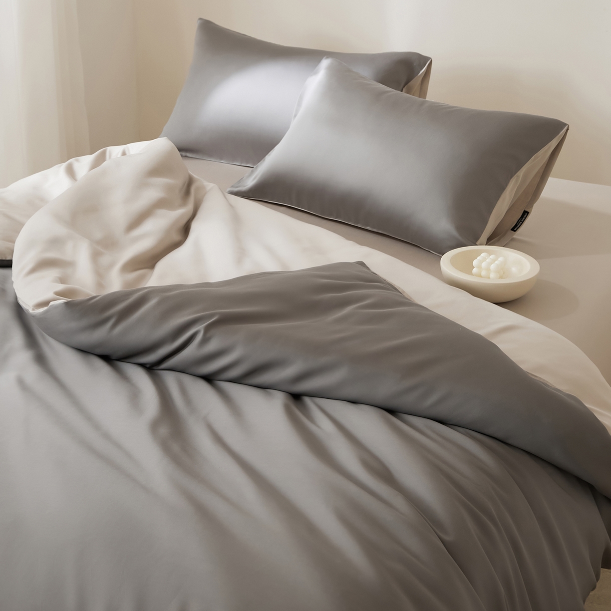 91家纺网 家纺一手货源 找家纺 EH家居 2026新款天丝仲夏夜之梦系列四件套 仲夏-月影灰