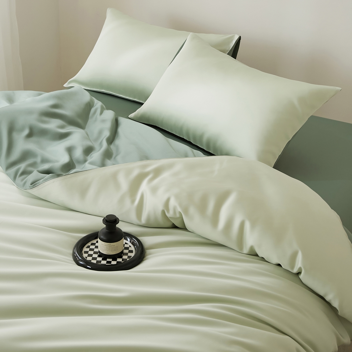 91家纺网 家纺一手货源 找家纺 EH家居 2026新款天丝仲夏夜之梦系列四件套 仲夏-仲夏夜绿