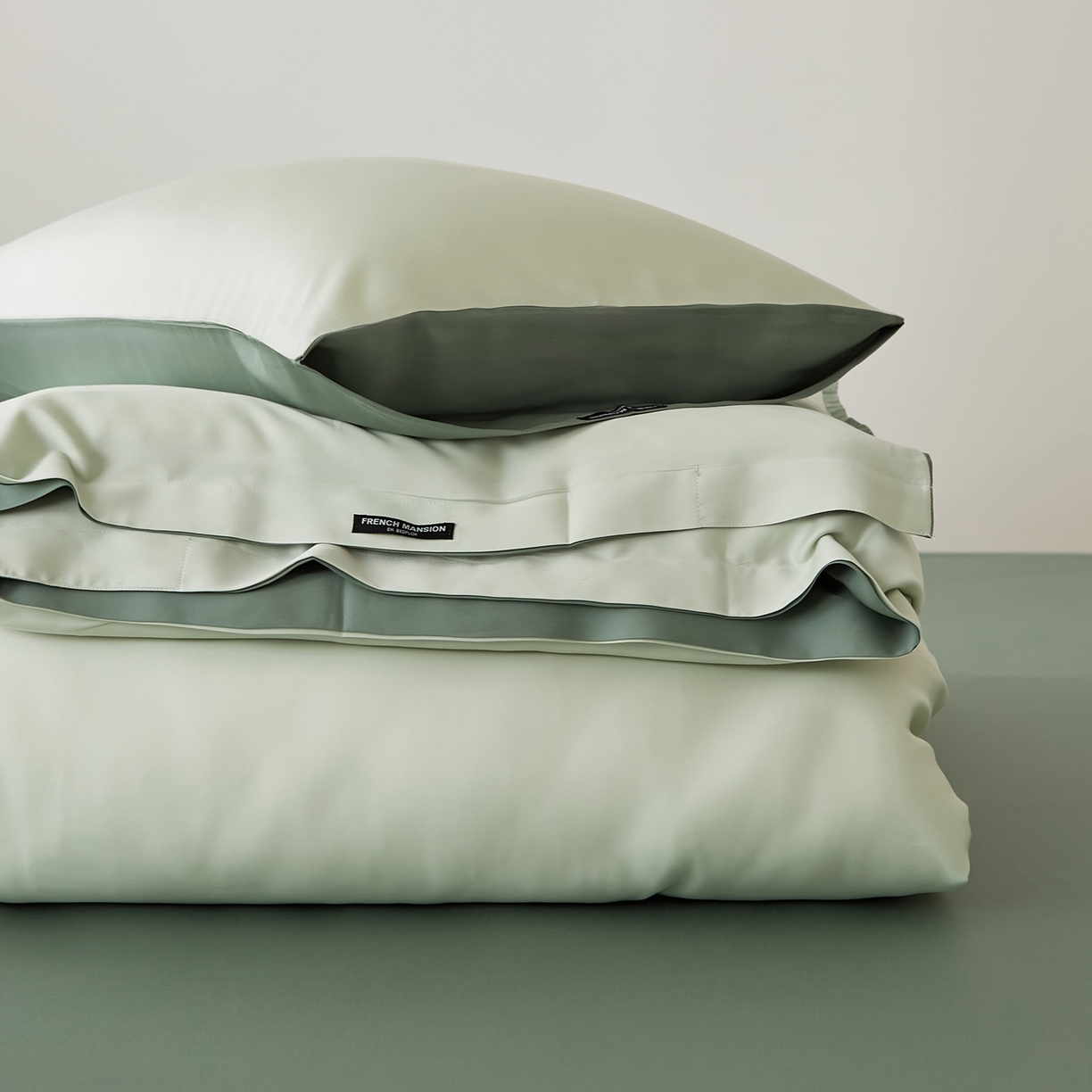 91家纺网 家纺一手货源 找家纺 EH家居 2026新款天丝仲夏夜之梦系列四件套 仲夏-仲夏夜绿