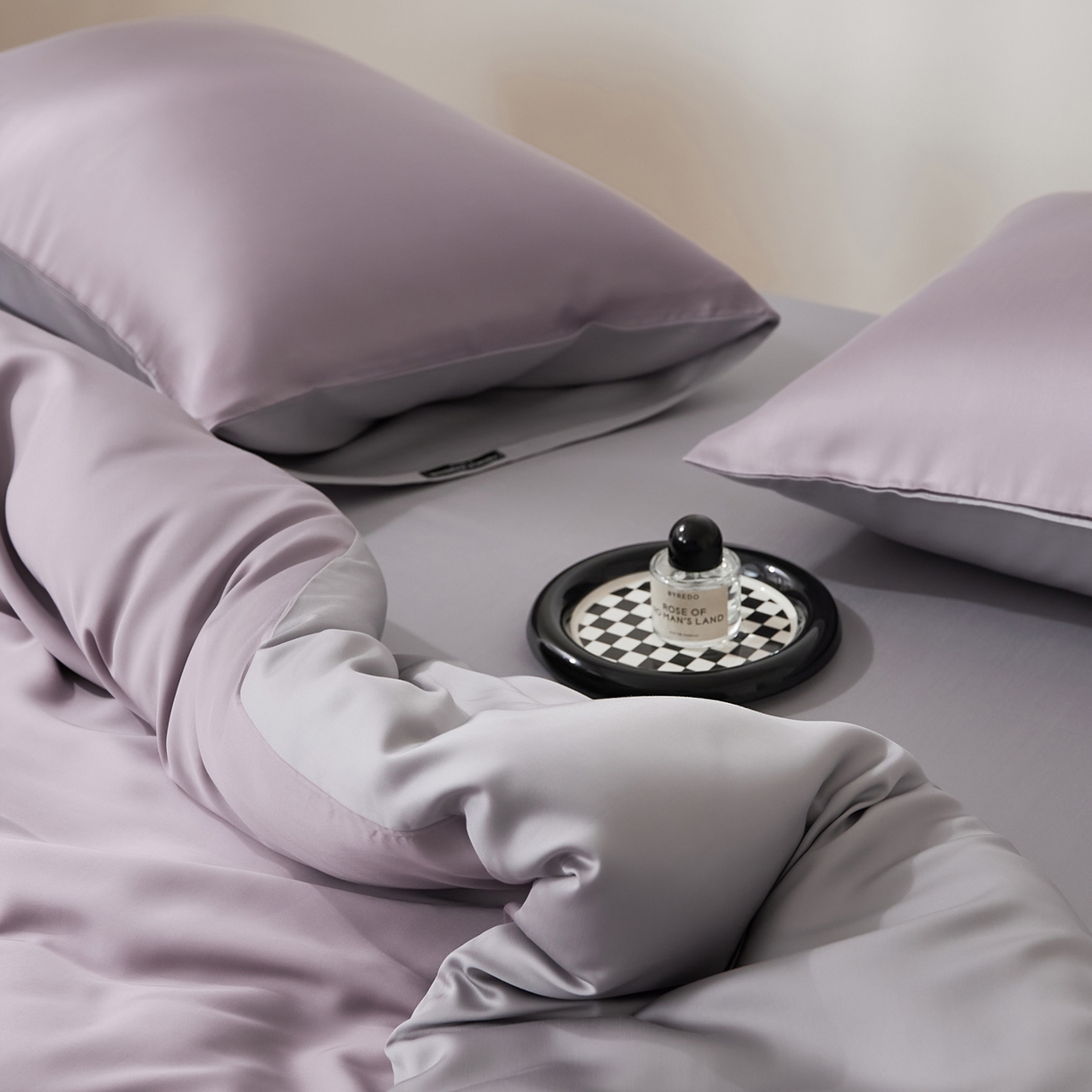 91家纺网 家纺一手货源 找家纺 EH家居 2026新款天丝仲夏夜之梦系列四件套 仲夏-紫灰