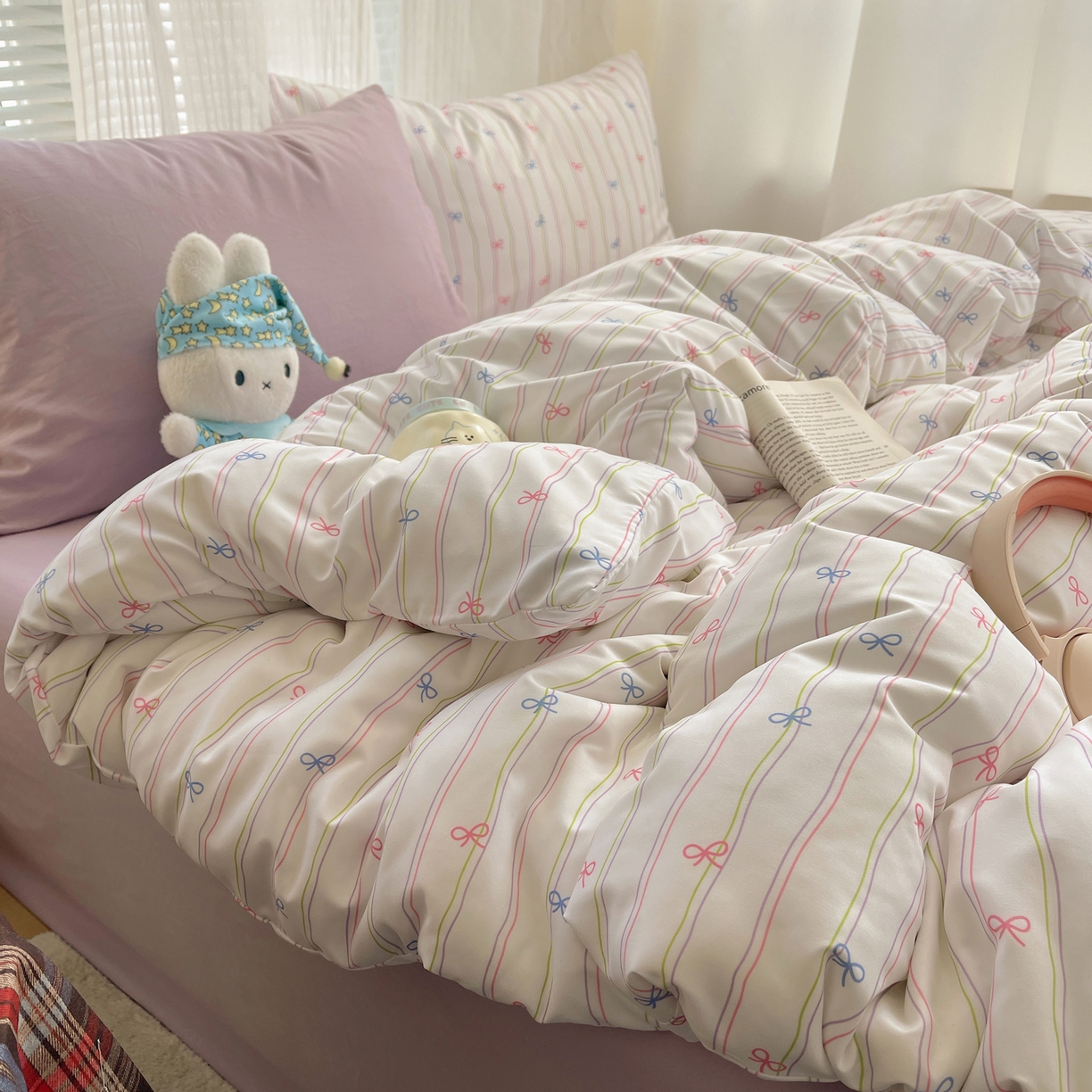 91家纺网 家纺一手货源 找家纺 （总）繁花家居 2026简单款水洗棉四件套学生床三件套