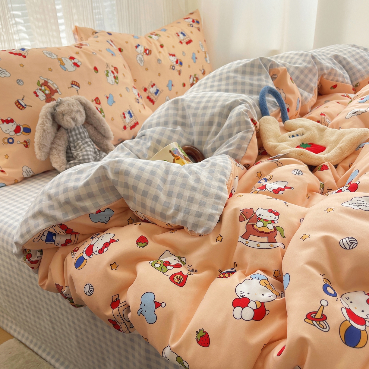 91家纺网 家纺一手货源 找家纺 （总）繁花家居 2026简单款水洗棉四件套学生床三件套