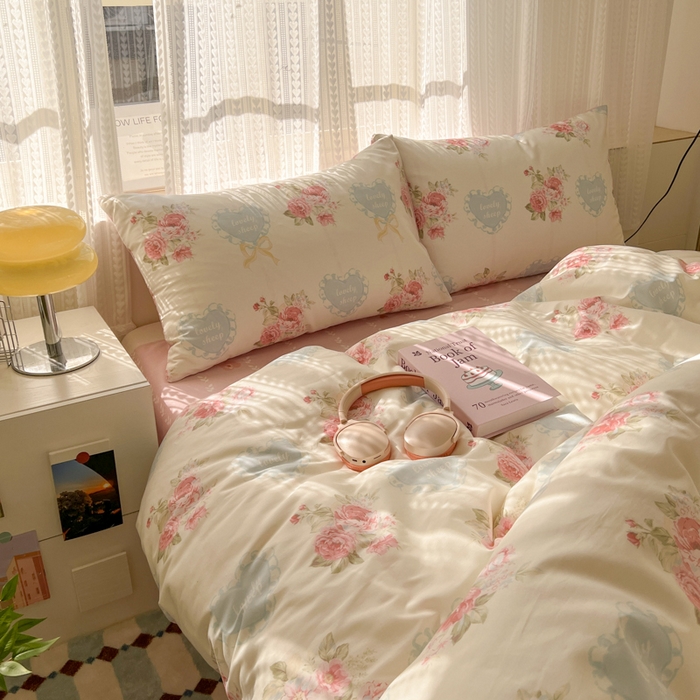 91家纺网 家纺一手货源 找家纺 （总）曼之夏 2026新款全棉印花花卉四件套