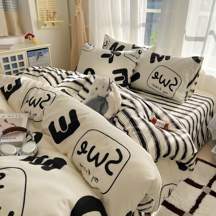 91家纺网 家纺一手货源 找家纺 （总）曼之夏 2026新款全棉印花花卉四件套