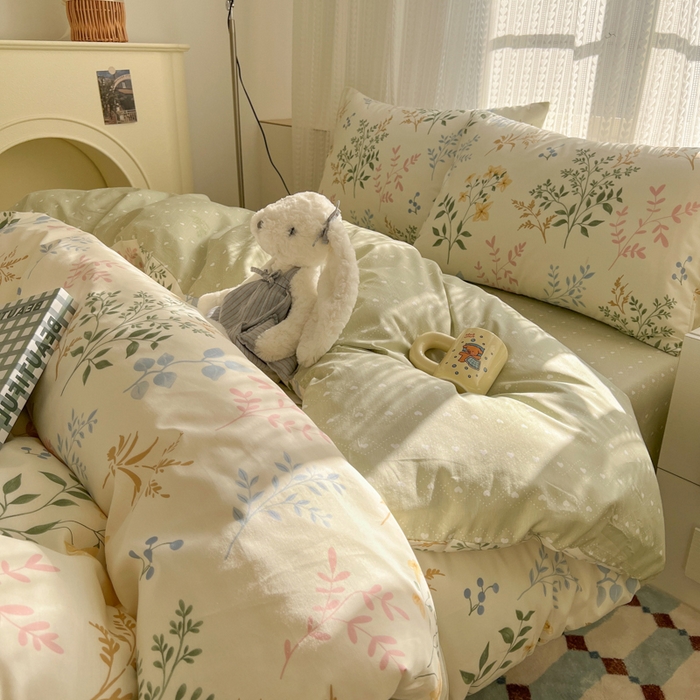 91家纺网 家纺一手货源 找家纺 （总）曼之夏 2026新款全棉印花花卉四件套