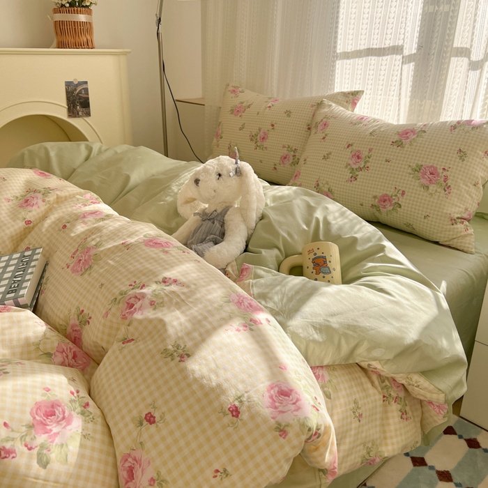 91家纺网 家纺一手货源 找家纺 （总）曼之夏 2026新款全棉印花花卉四件套