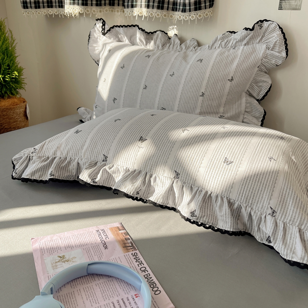 91家纺网 家纺一手货源 找家纺 （总）三朵家纺 2026新款40支13070全棉纯棉韩版法式花边四件套