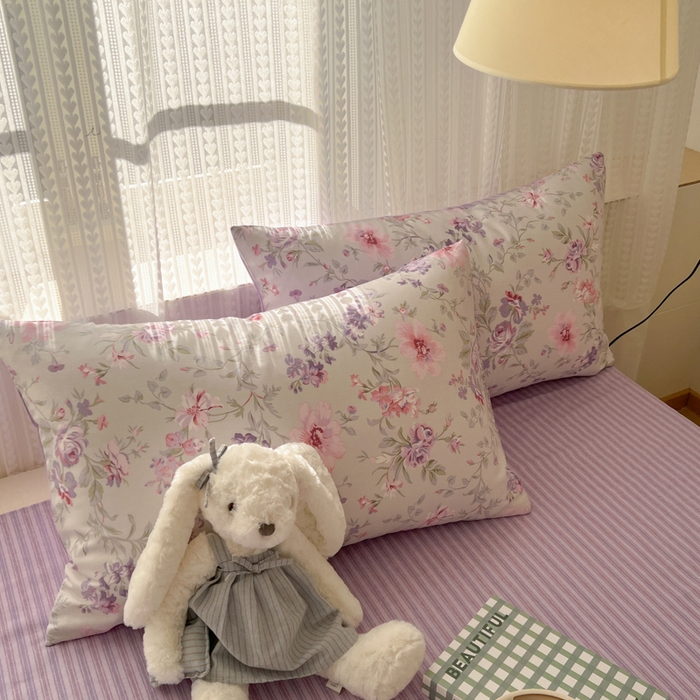 91家纺网 家纺一手货源 找家纺 曼之夏 2026新款全棉印花花卉四件套 锦簇