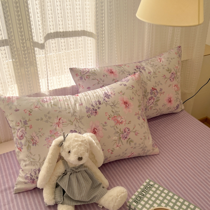 91家纺网 家纺一手货源 找家纺 曼之夏 2026新款全棉印花花卉四件套 锦簇