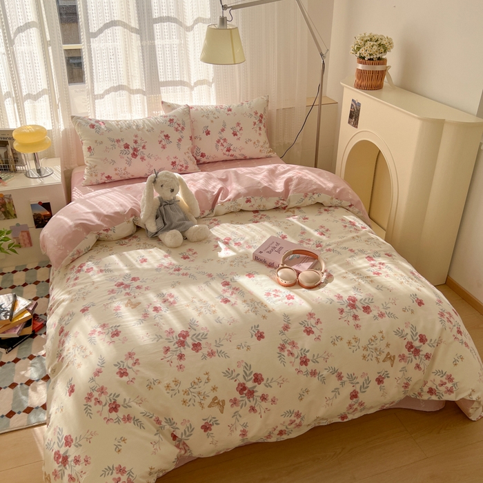 91家纺网 家纺一手货源 找家纺 曼之夏 2026新款全棉印花花卉四件套 曼妙花香