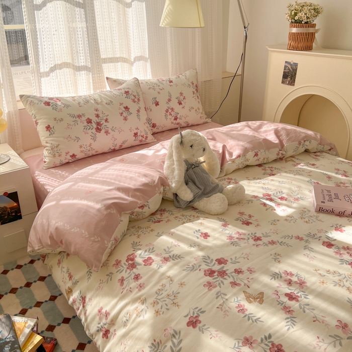 91家纺网 家纺一手货源 找家纺 曼之夏 2026新款全棉印花花卉四件套 曼妙花香