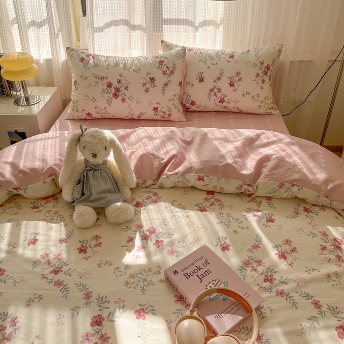 91家纺网 家纺一手货源 找家纺 曼之夏 2026新款全棉印花花卉四件套 曼妙花香