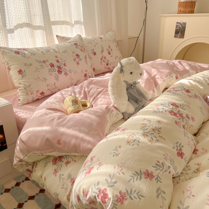 91家纺网 家纺一手货源 找家纺 曼之夏 2026新款全棉印花花卉四件套 曼妙花香