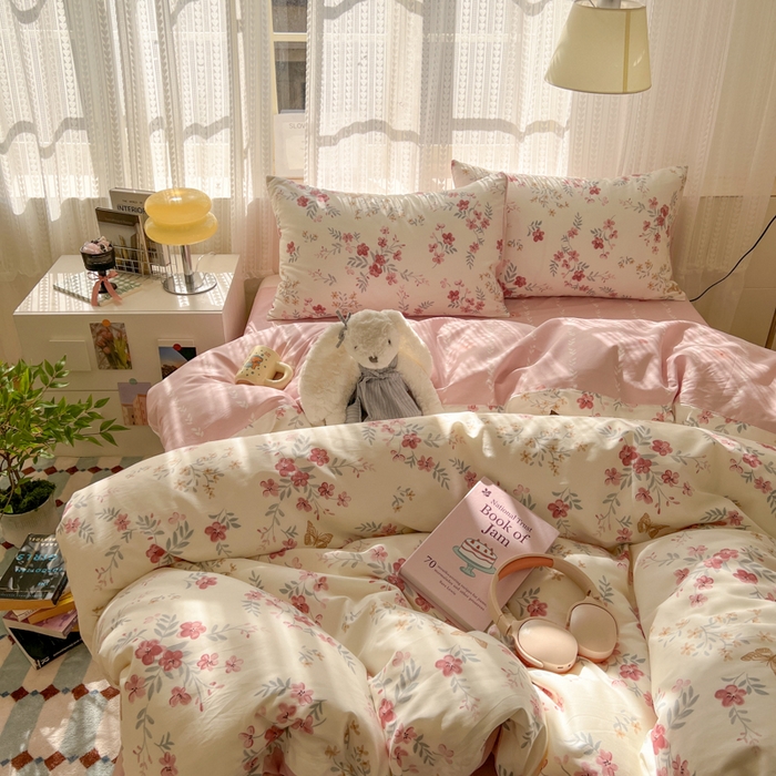 91家纺网 家纺一手货源 找家纺 曼之夏 2026新款全棉印花花卉四件套 曼妙花香