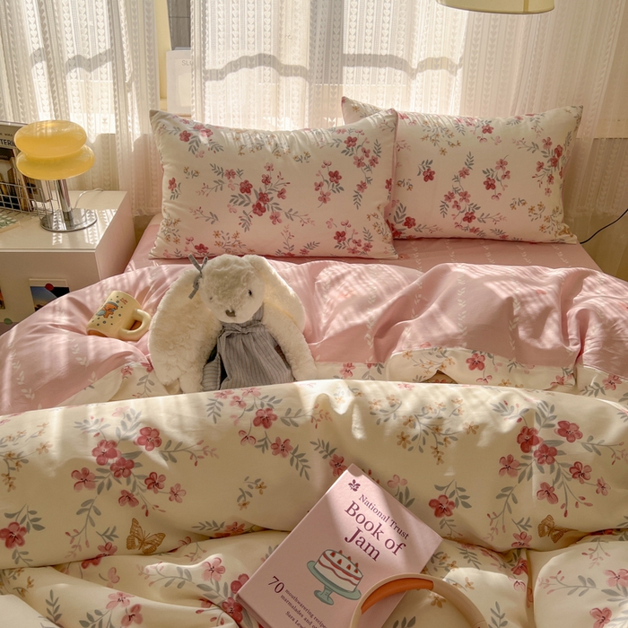 91家纺网 家纺一手货源 找家纺 曼之夏 2026新款全棉印花花卉四件套 曼妙花香