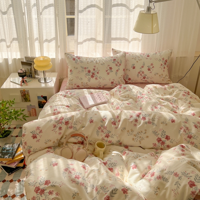 91家纺网 家纺一手货源 找家纺 曼之夏 2026新款全棉印花花卉四件套 曼妙花香