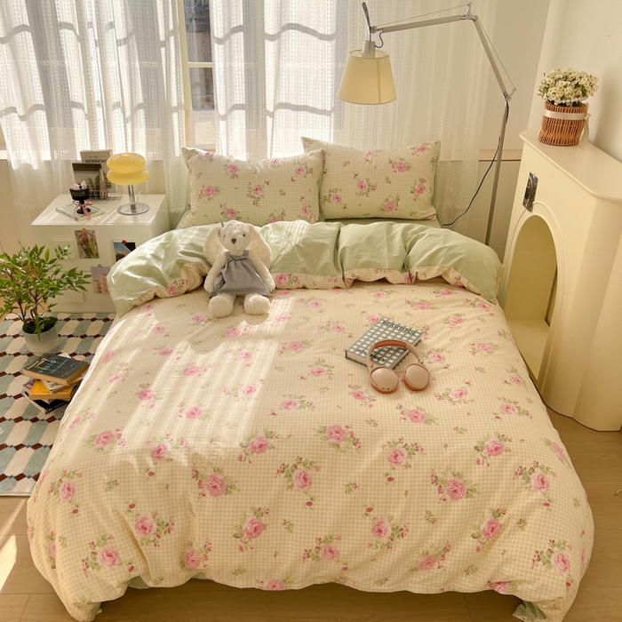 91家纺网 家纺一手货源 找家纺 曼之夏 2026新款全棉印花花卉四件套 清香四季