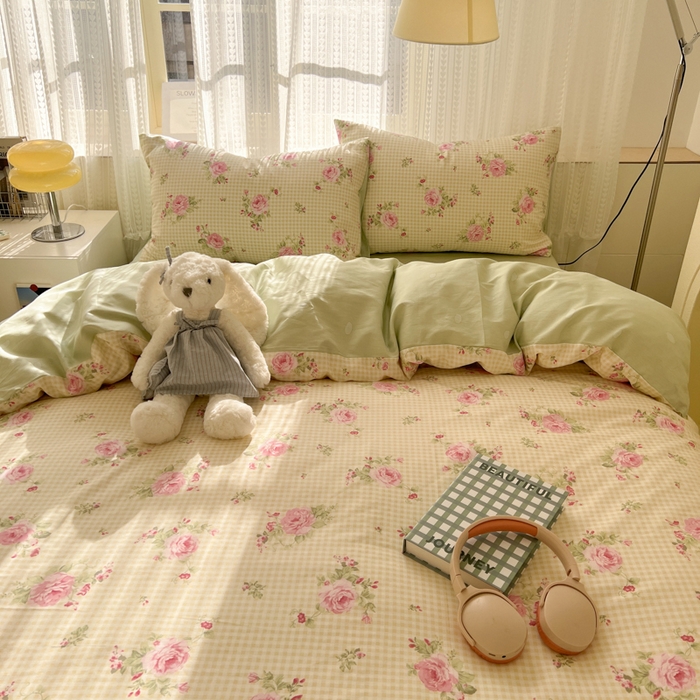 91家纺网 家纺一手货源 找家纺 曼之夏 2026新款全棉印花花卉四件套 清香四季