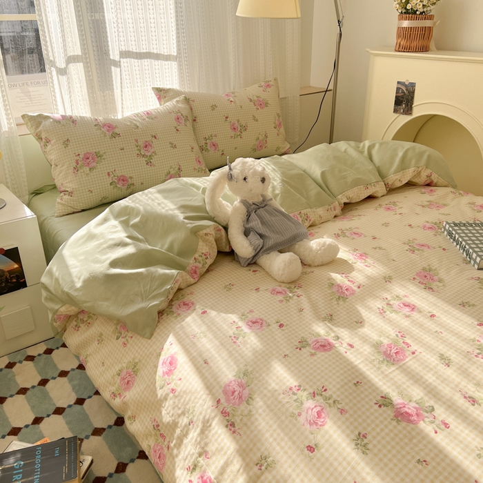 91家纺网 家纺一手货源 找家纺 曼之夏 2026新款全棉印花花卉四件套 清香四季