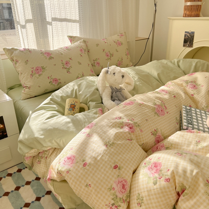 91家纺网 家纺一手货源 找家纺 曼之夏 2026新款全棉印花花卉四件套 清香四季