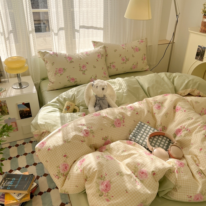 91家纺网 家纺一手货源 找家纺 曼之夏 2026新款全棉印花花卉四件套 清香四季