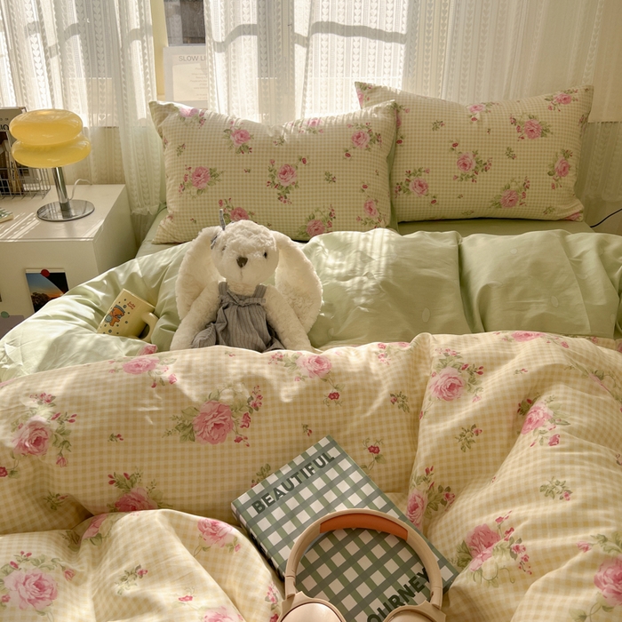 91家纺网 家纺一手货源 找家纺 曼之夏 2026新款全棉印花花卉四件套 清香四季