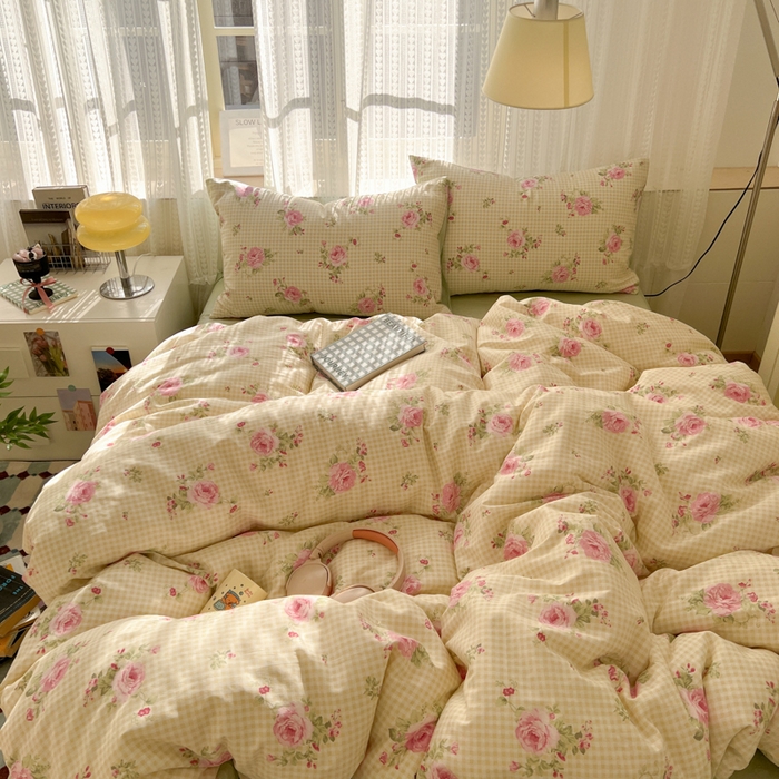 91家纺网 家纺一手货源 找家纺 曼之夏 2026新款全棉印花花卉四件套 清香四季