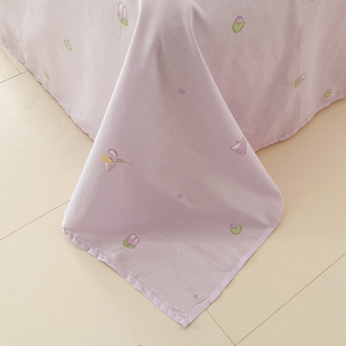 91家纺网 家纺一手货源 找家纺 曼之夏 2026新款全棉印花花卉四件套 晴空