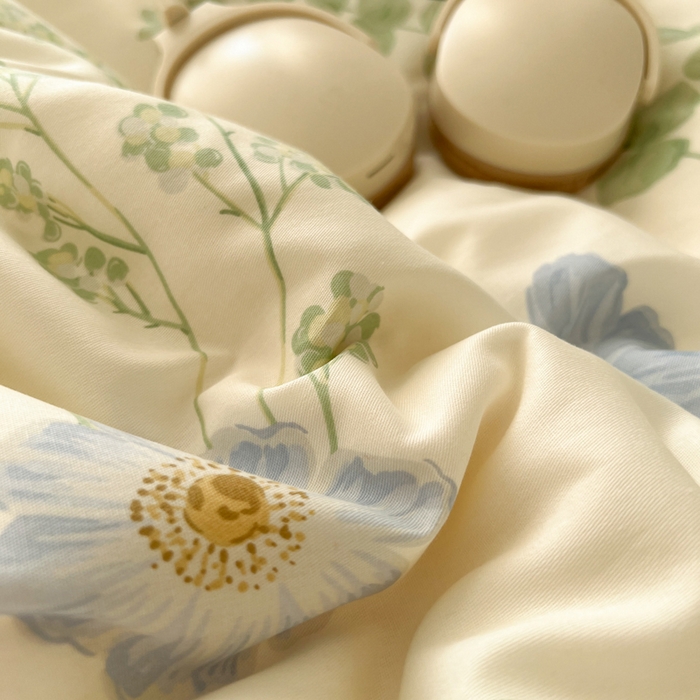 91家纺网 家纺一手货源 找家纺 曼之夏 2026新款全棉印花花卉四件套 生机盎然