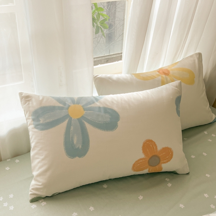 91家纺网 家纺一手货源 找家纺 曼之夏 2026新款全棉印花花卉四件套 五彩花朵