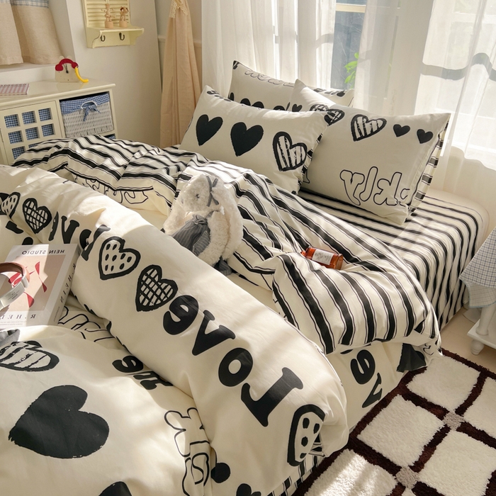 曼之夏 2026新款全棉印花花卉四件套 心恋